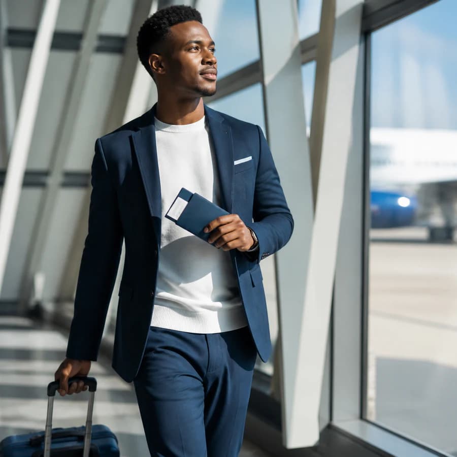Young professional beginning a confident international journey